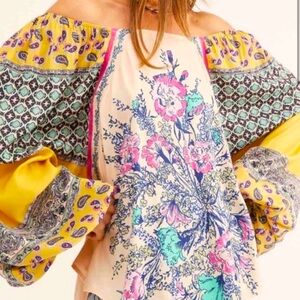 Free People | Positano Off the Shoulder Blouse, Size S. NWOT.